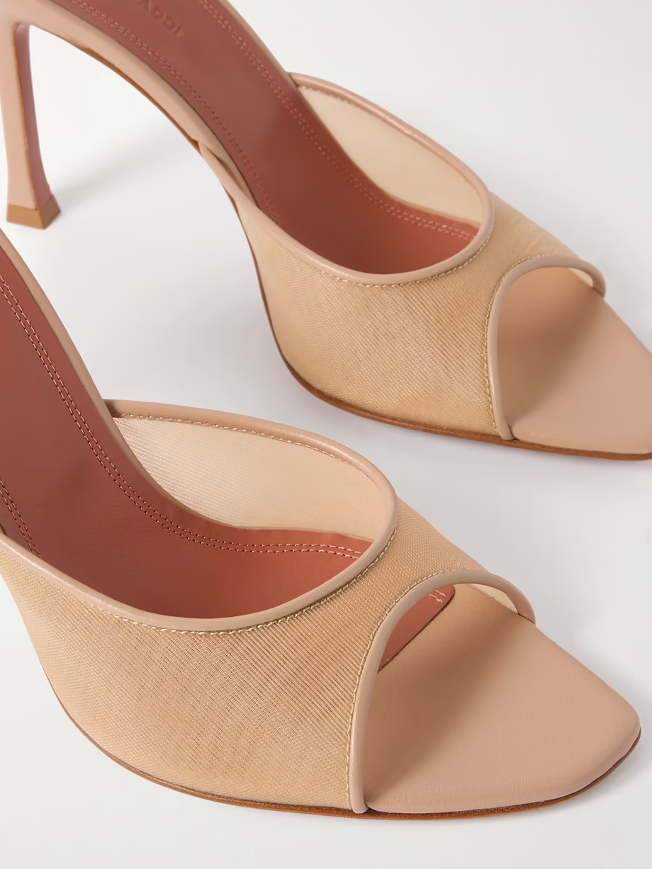 Alexa mesh and leather mules Alexa mesh and leather mules