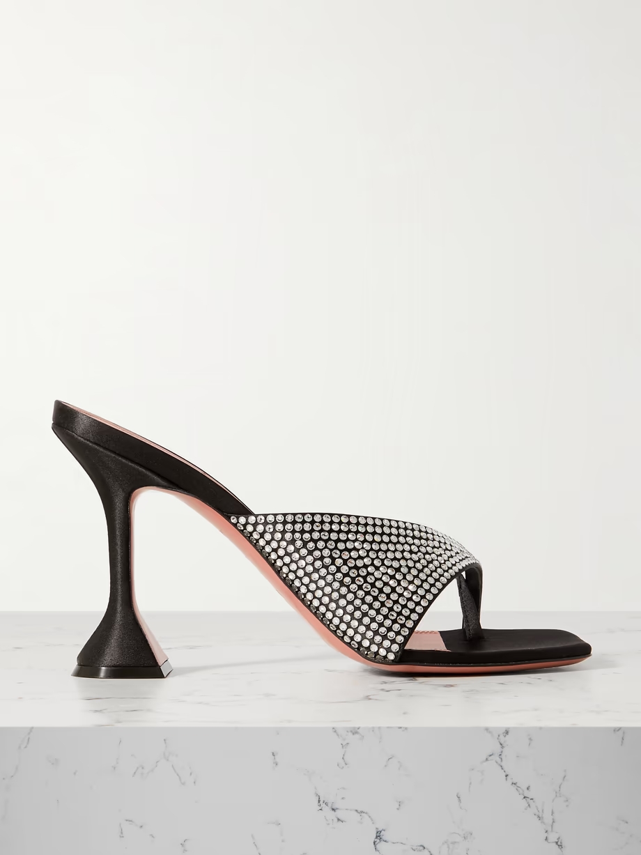 Shiona crystal-embellished satin sandals Shiona crystal-embellished satin sandals