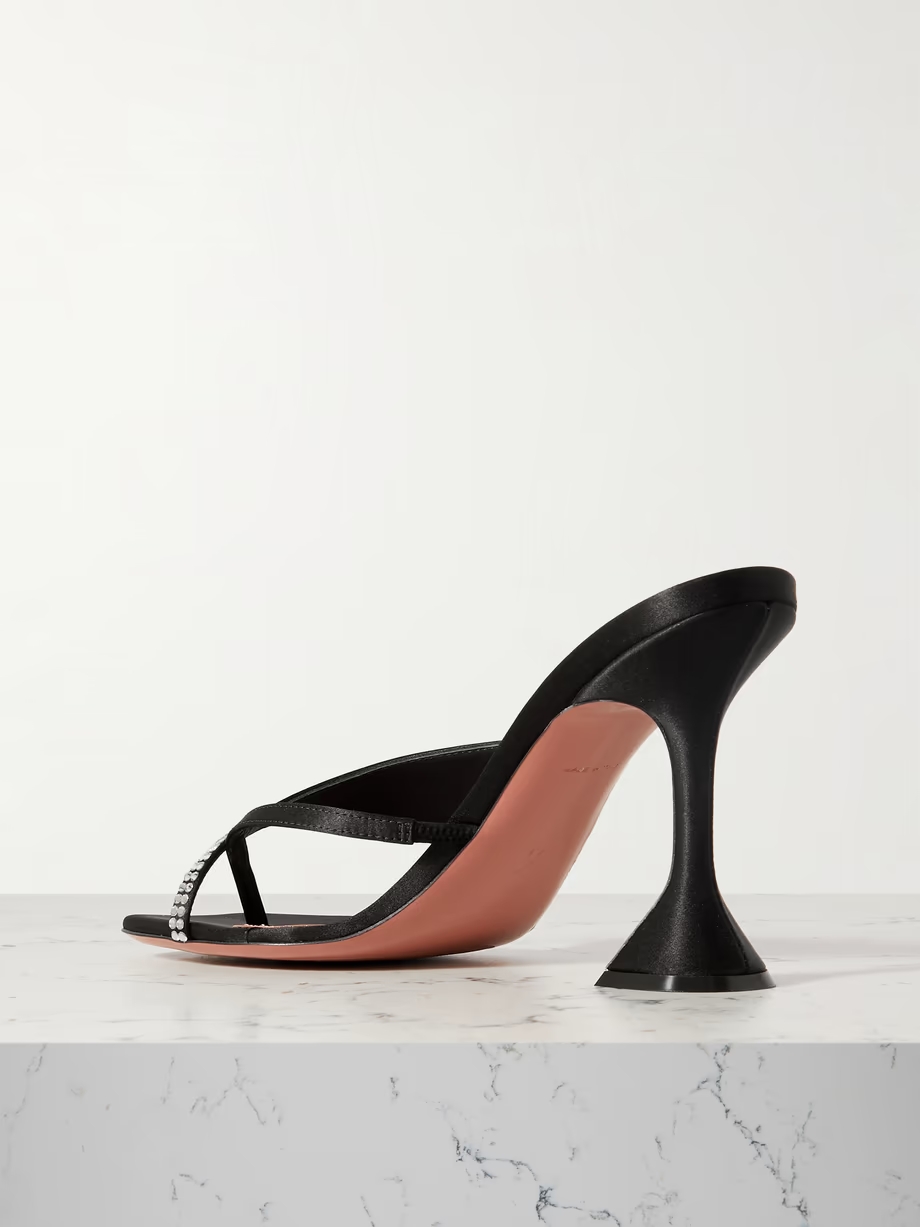 Shiona crystal-embellished satin sandals Shiona crystal-embellished satin sandals