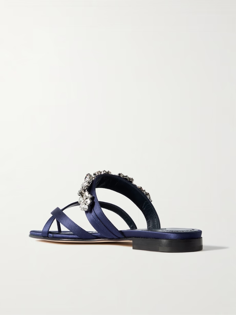 Perlusa crystal-embellished satin sandals Perlusa crystal-embellished satin sandals