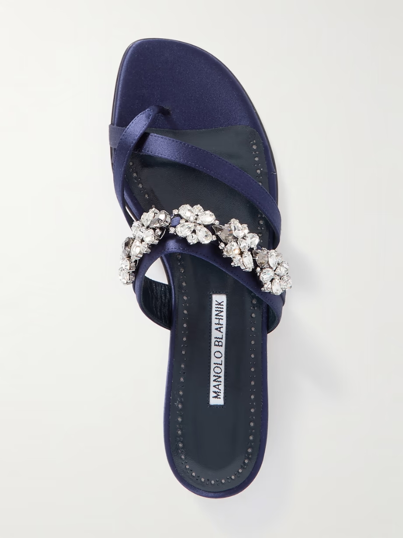 Perlusa crystal-embellished satin sandals Perlusa crystal-embellished satin sandals