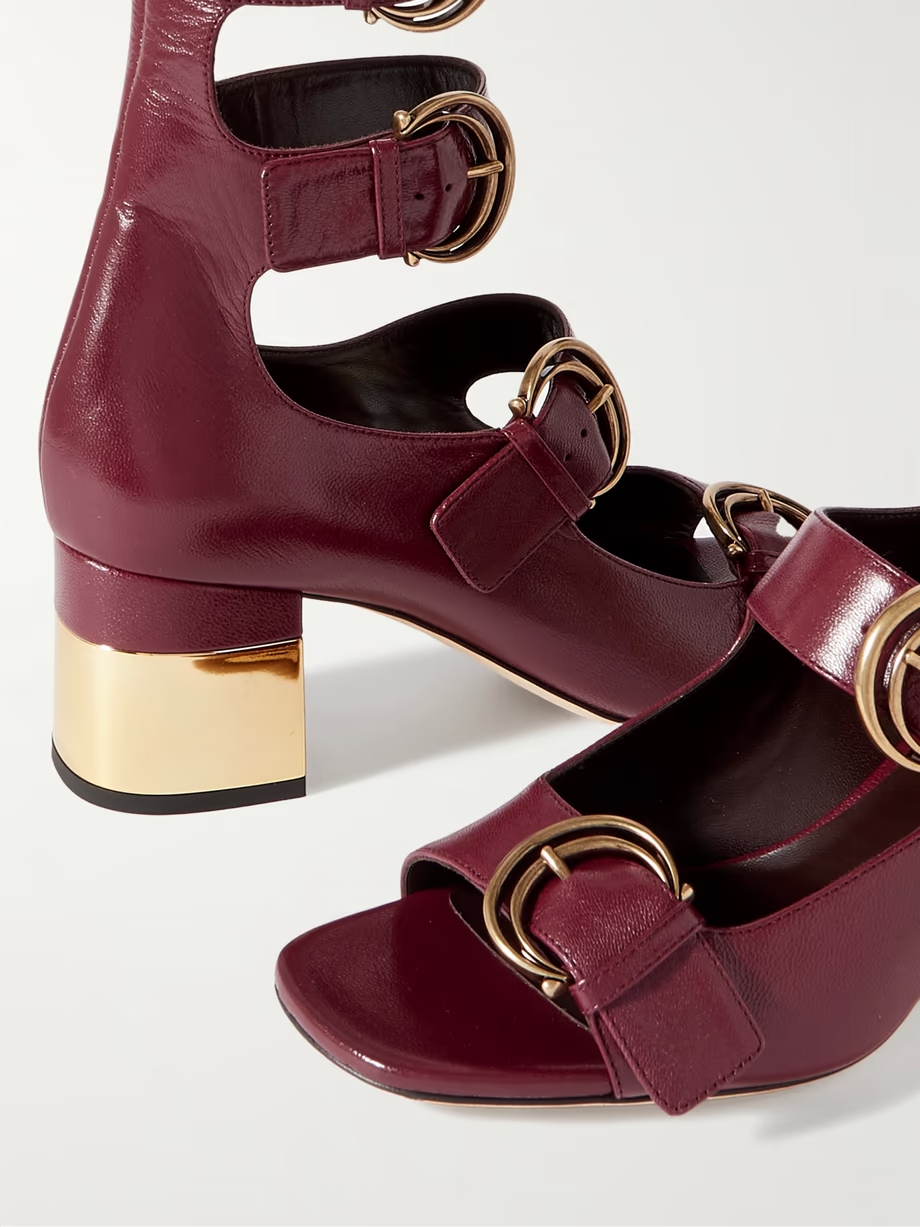 Alizè buckle-embellished leather sandals Alizè buckle-embellished leather sandals