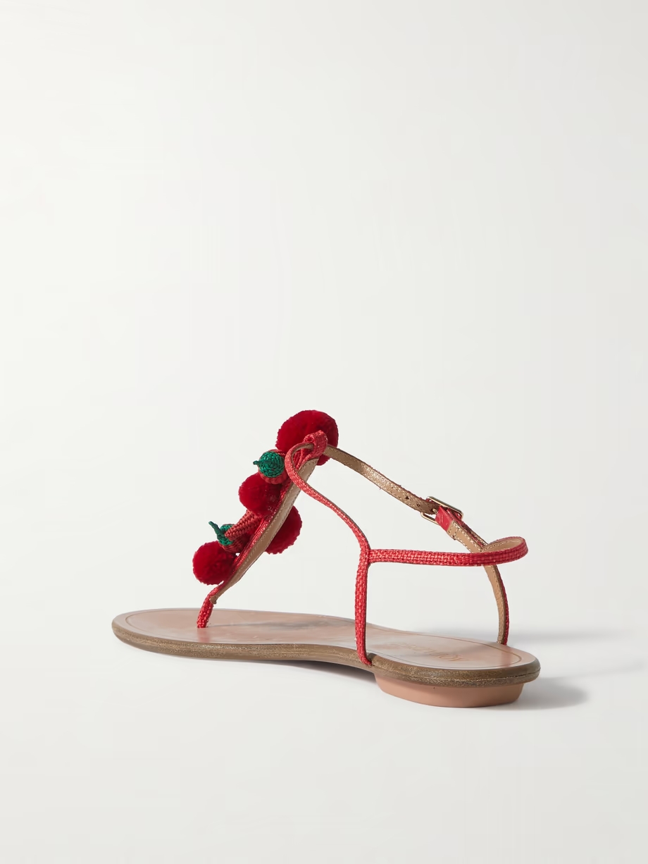 Chilli embellished raffia sandals Chilli embellished raffia sandals