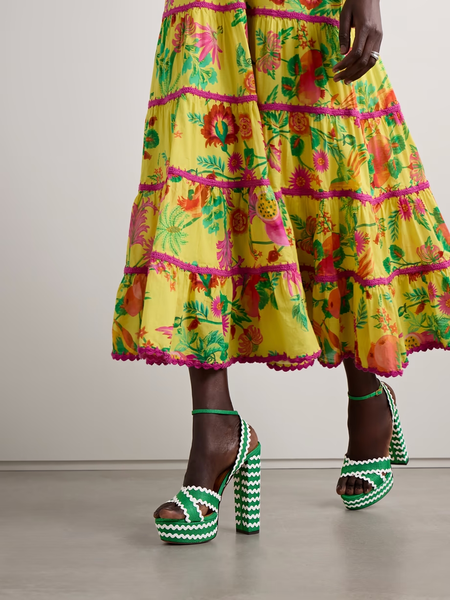 Ric Rac 140 raffia platform sandals Ric Rac 140 raffia platform sandals