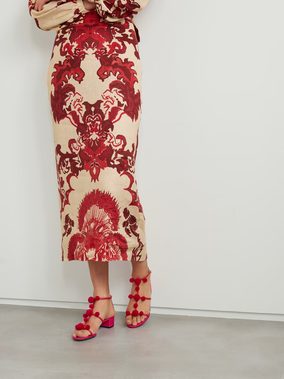 Fiesta 35 pompom-embellished raffia sandals Fiesta 35 pompom-embellished raffia sandals