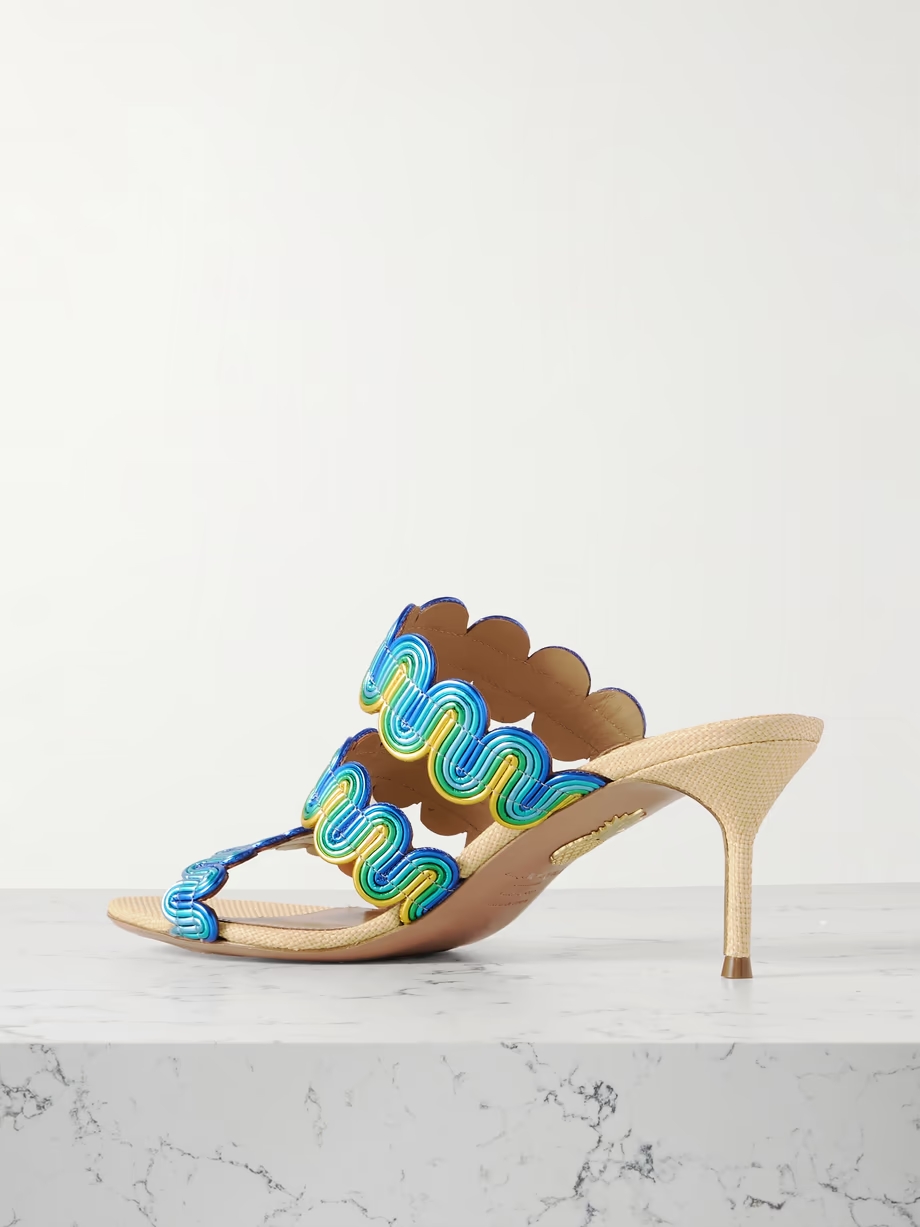 Wavy 65 metallic leather mules Wavy 65 metallic leather mules