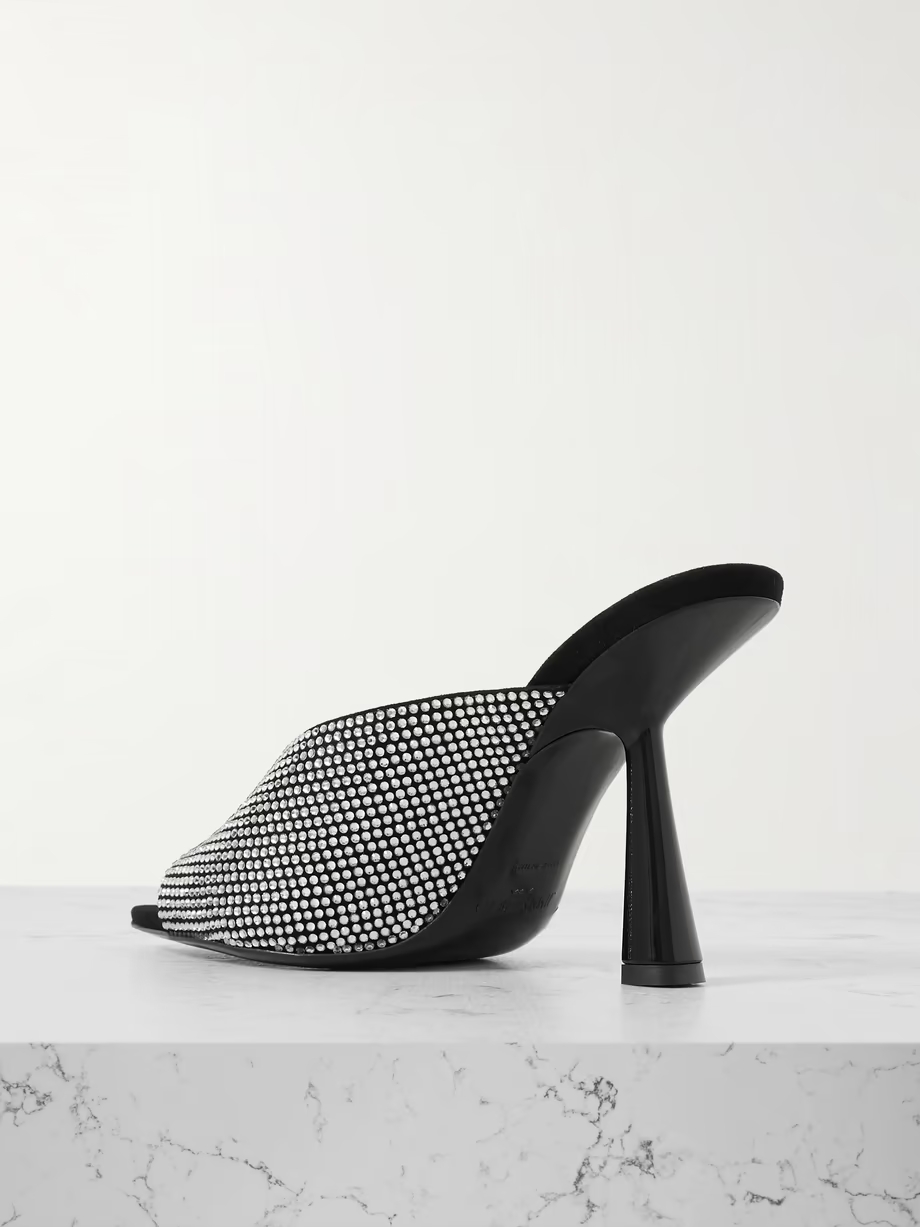 Maryanne crystal-embellished suede pumps Maryanne crystal-embellished suede pumps