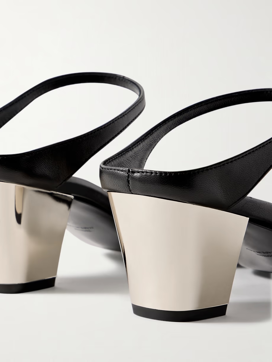 The City leather mules The City leather mules