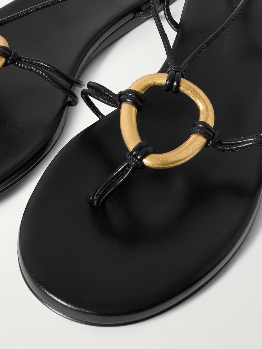 Embellished leather sandals Embellished leather sandals