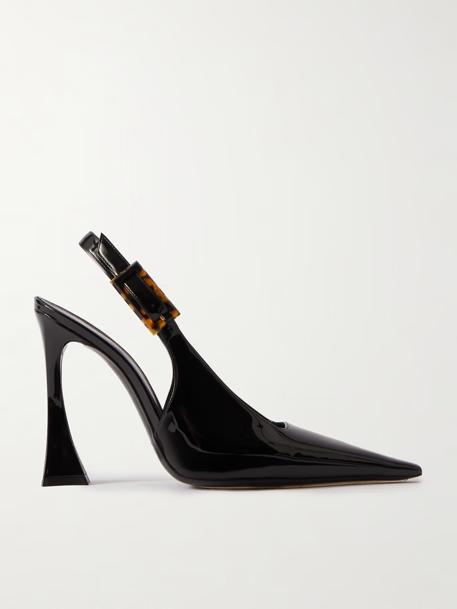 Dune patent-leather slingback pumps Dune patent-leather slingback pumps