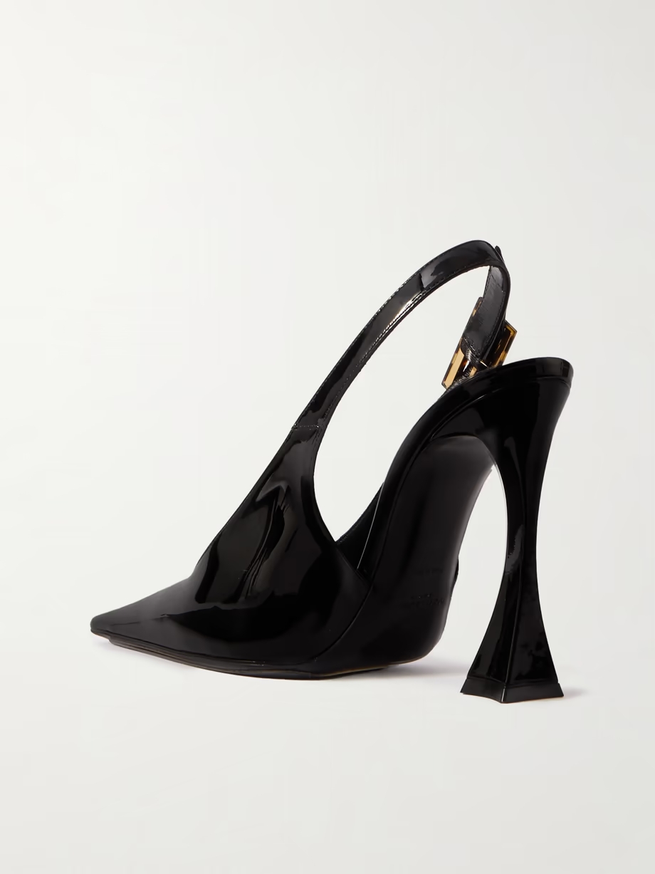 Dune patent-leather slingback pumps Dune patent-leather slingback pumps