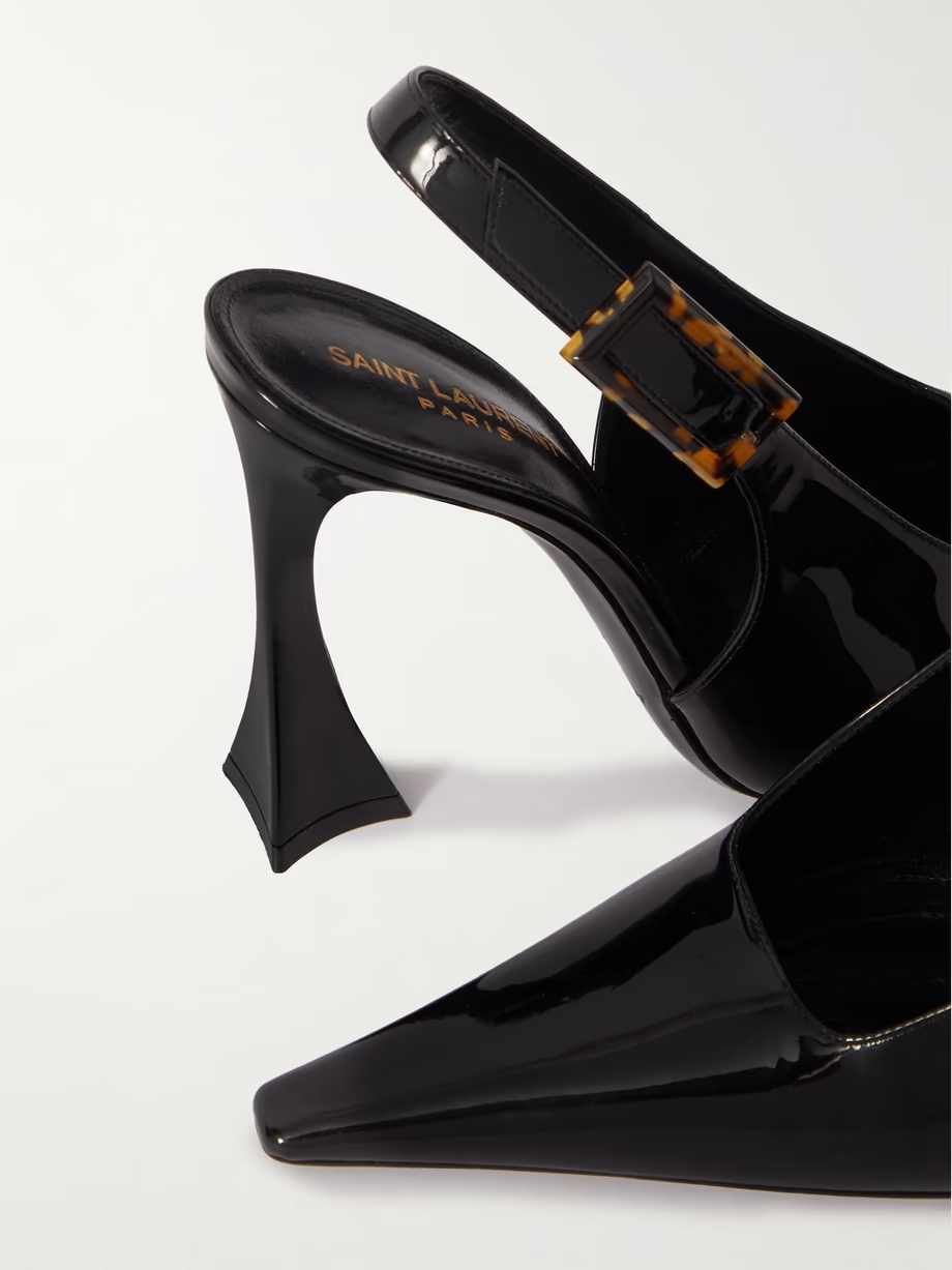 Dune patent-leather slingback pumps Dune patent-leather slingback pumps