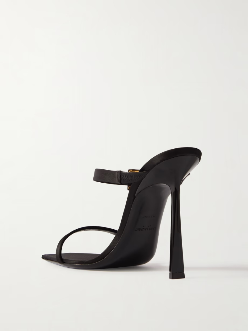 Oud buckled satin mules Oud buckled satin mules