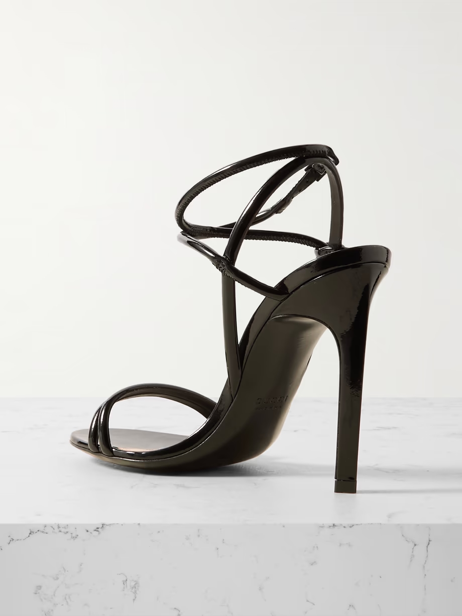 Walma knotted padded patent-leather sandals Walma knotted padded patent-leather sandals