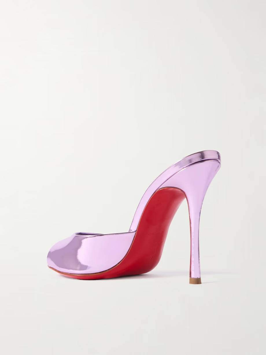 Me Dolly 100 metallic patent-leather mules Me Dolly 100 metallic patent-leather mules