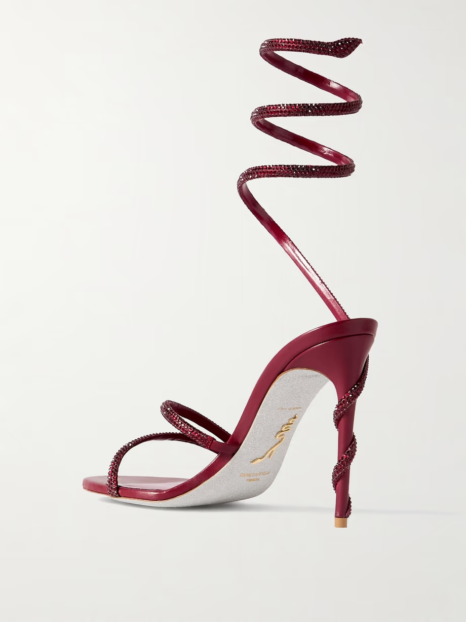 Margot crystal-embellished satin sandals Margot crystal-embellished satin sandals