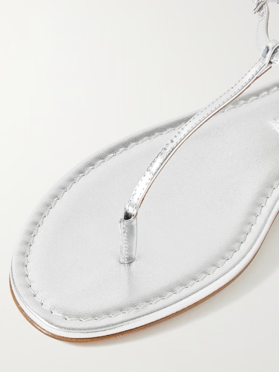 Almost Bare metallic leather sandals Almost Bare metallic leather sandals