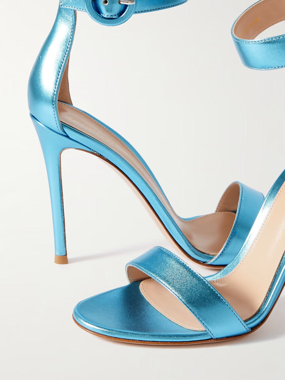 Portofino 105 metallic leather sandals Portofino 105 metallic leather sandals