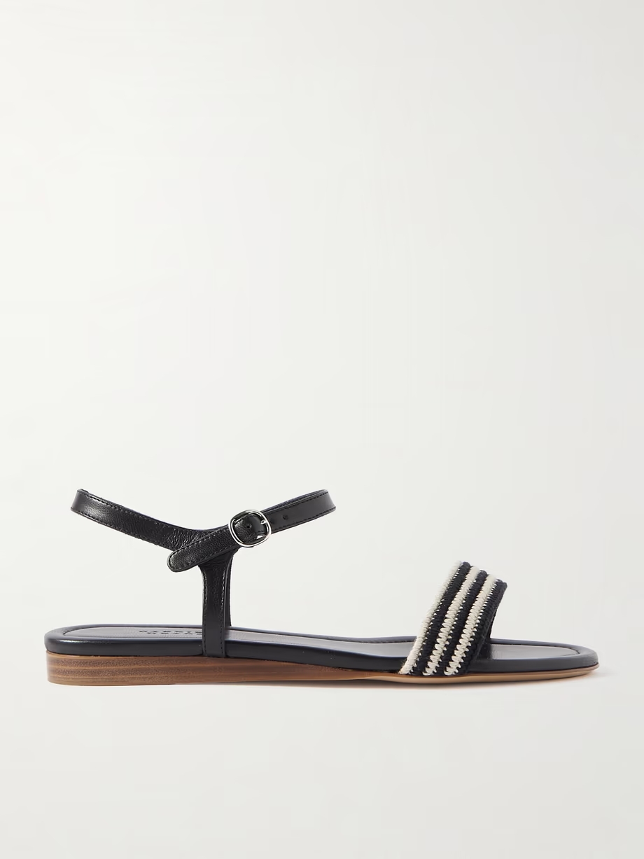 Alexi crocheted and leather sandals Alexi crocheted and leather sandals