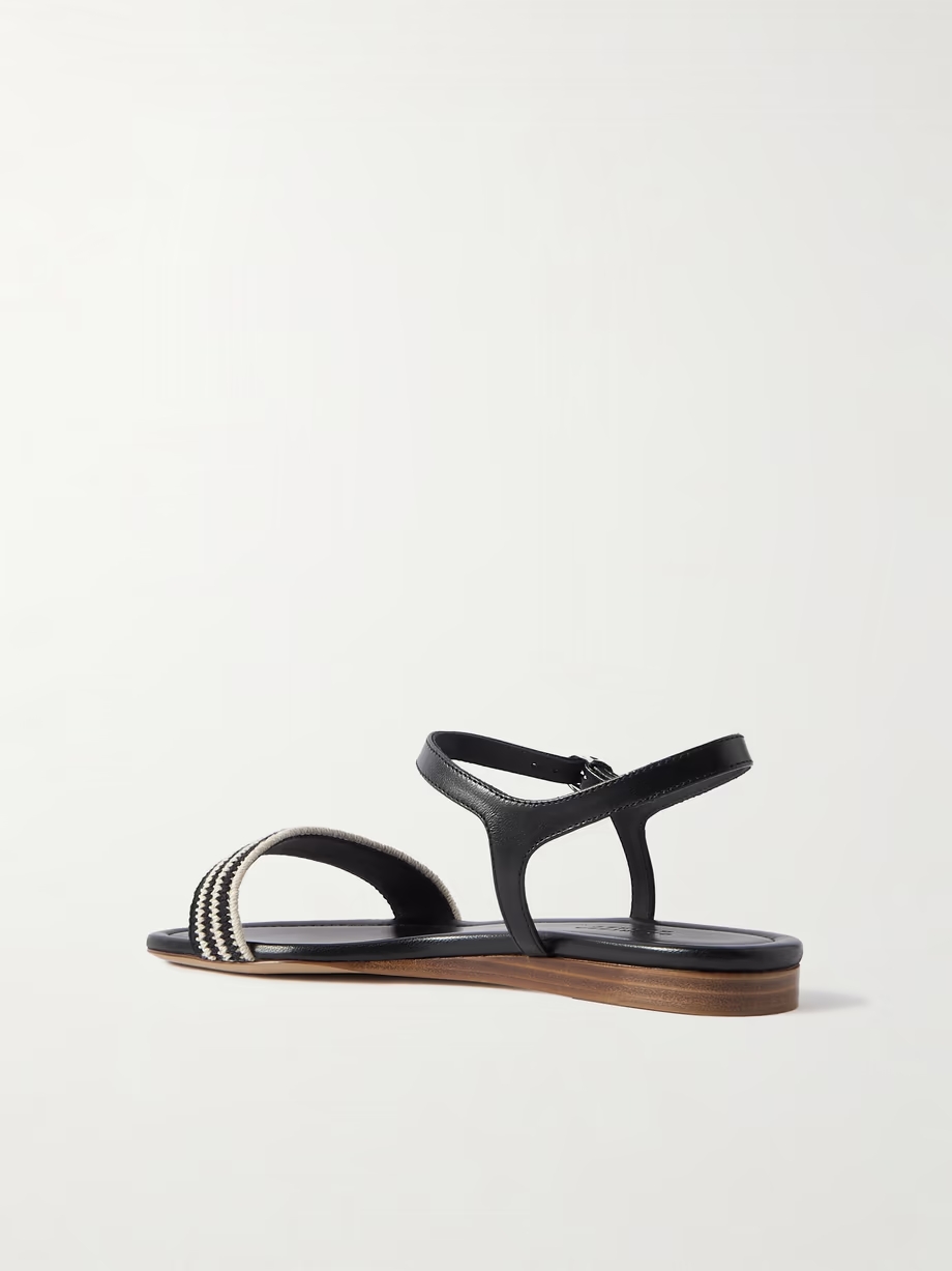 Alexi crocheted and leather sandals Alexi crocheted and leather sandals