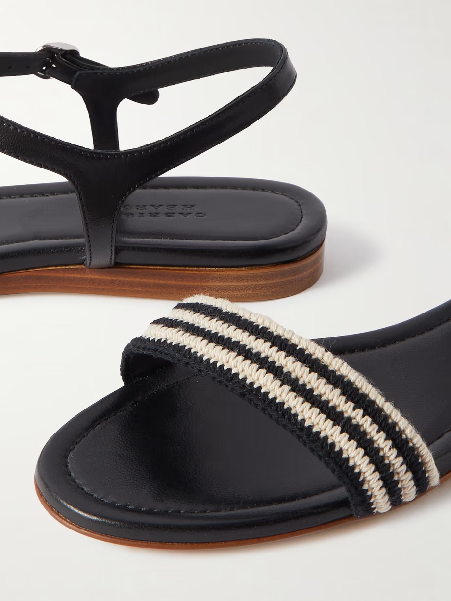 Alexi crocheted and leather sandals Alexi crocheted and leather sandals