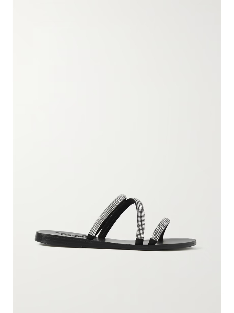 Polytimi Diamante crystal-embellished suede sandals Polytimi Diamante crystal-embellished suede sandals
