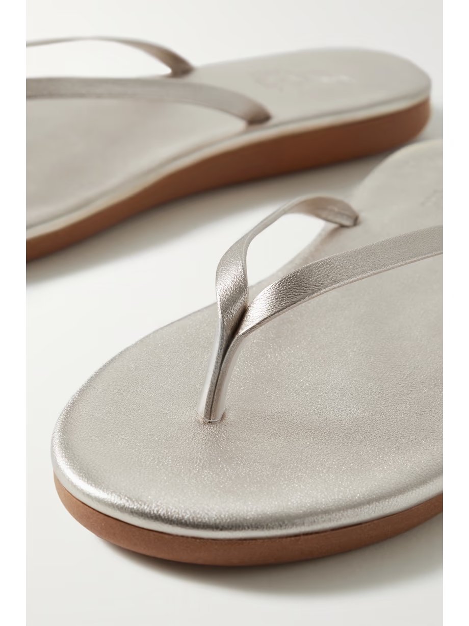 Saionara metallic leather flip flops Saionara metallic leather flip flops