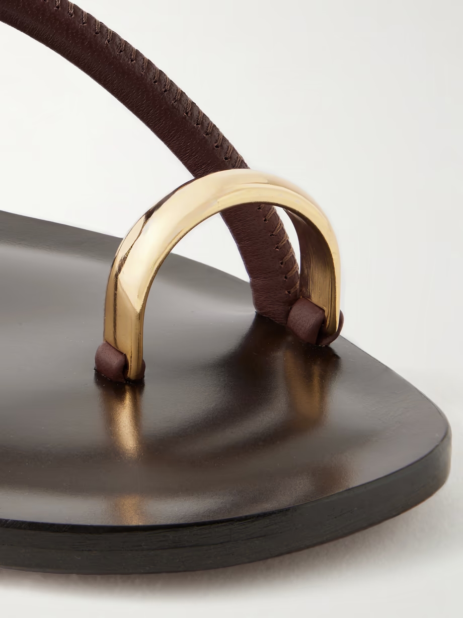 Laurie leather and gold-tone sandals Laurie leather and gold-tone sandals