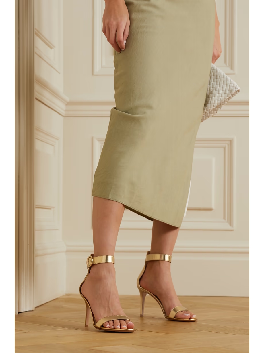 Portofino 85 metallic leather sandals Portofino 85 metallic leather sandals