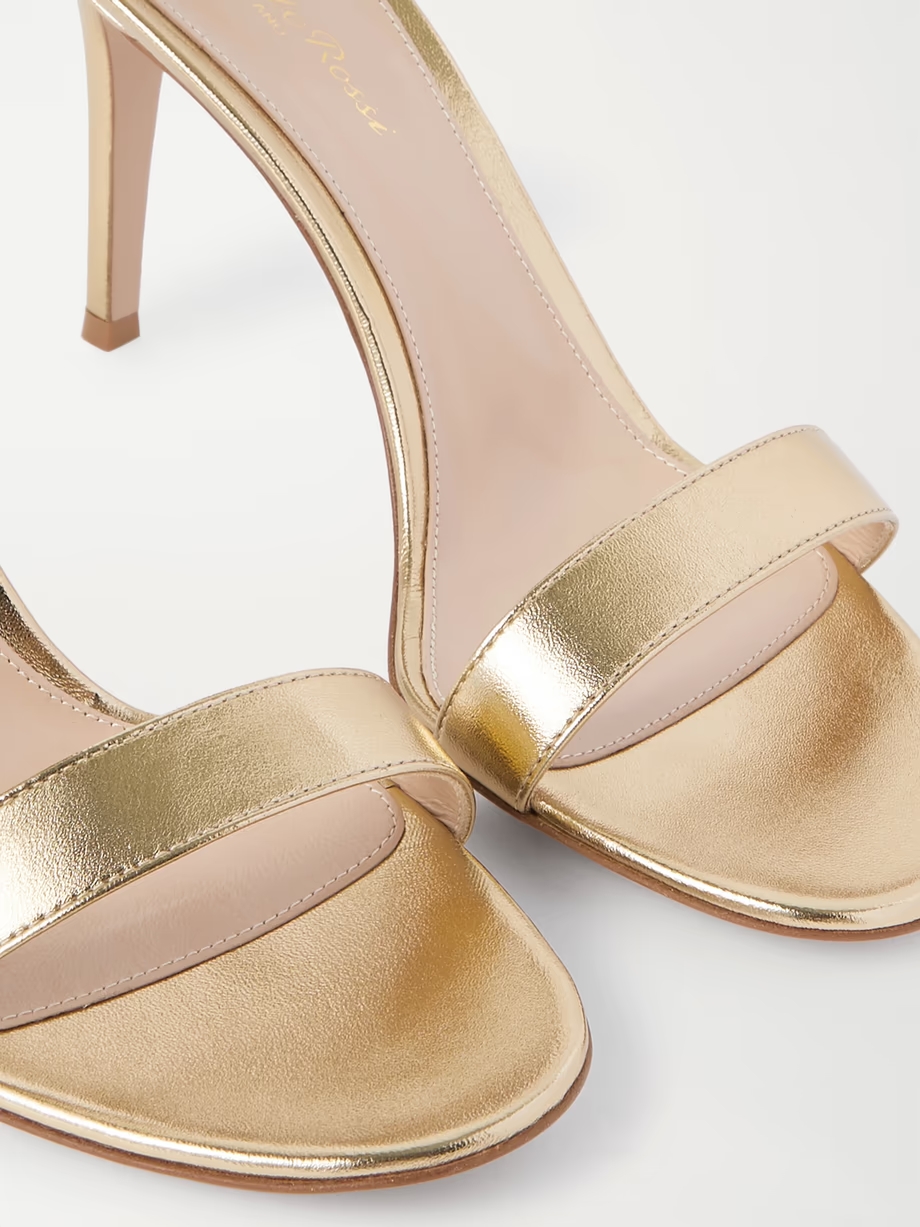 Portofino 85 metallic leather sandals Portofino 85 metallic leather sandals