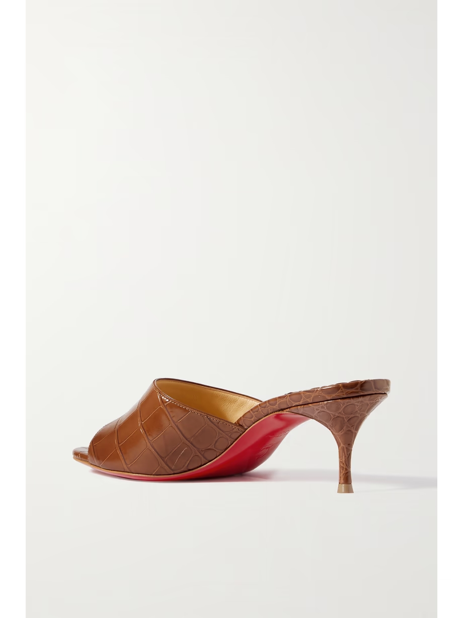 East 55 croc-effect leather mules East 55 croc-effect leather mules