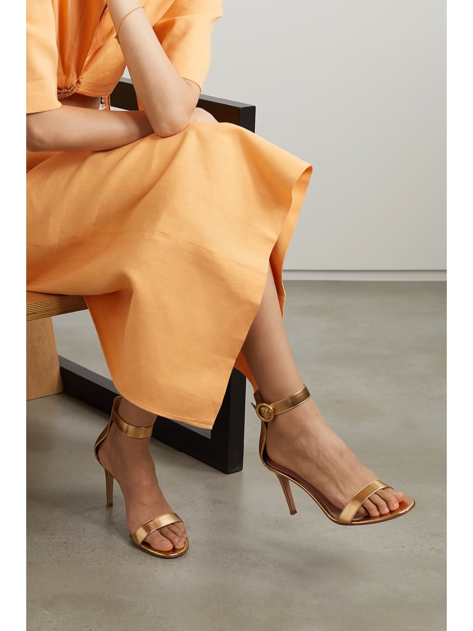 Portofino 85 metallic leather sandals Portofino 85 metallic leather sandals