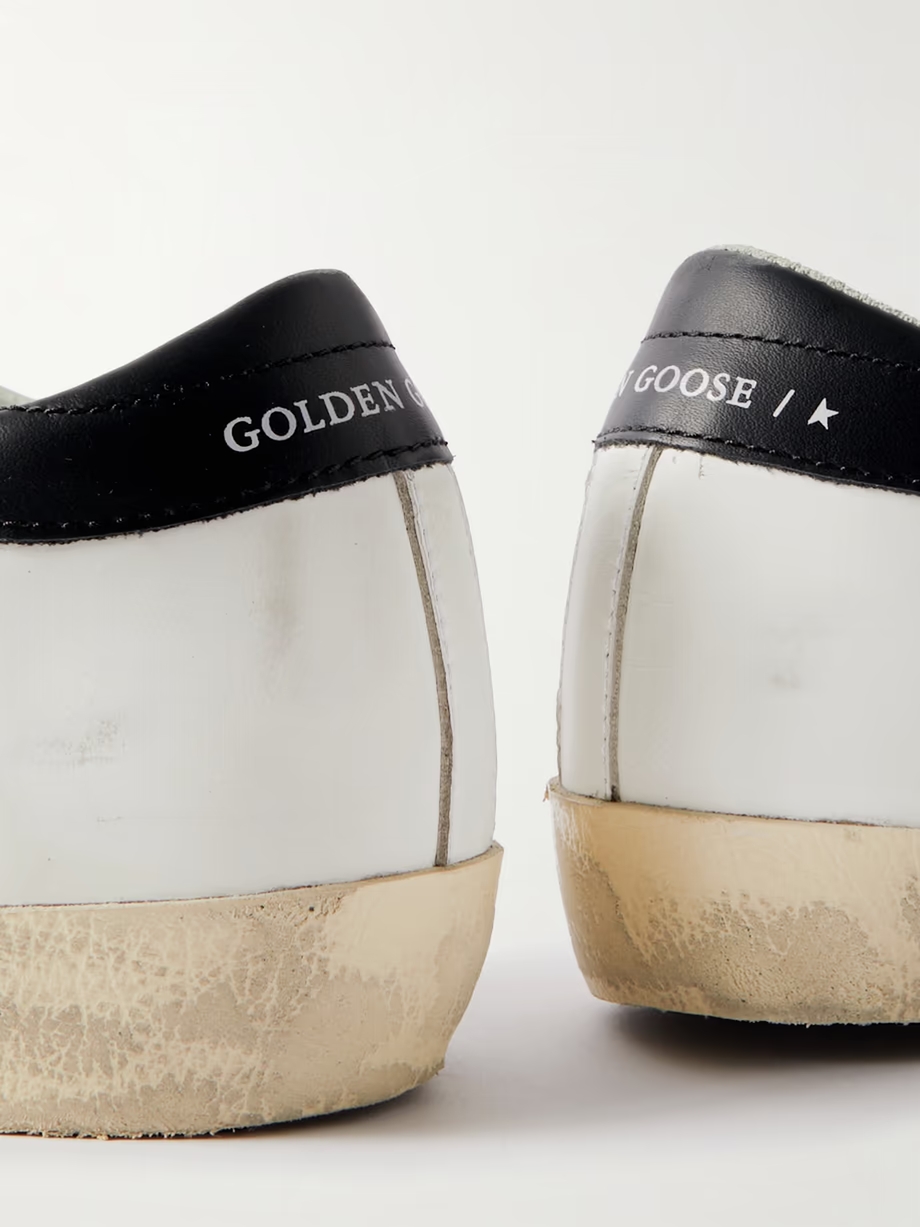 Super-Star distressed leather and suede sneakers Super-Star distressed leather and suede sneakers