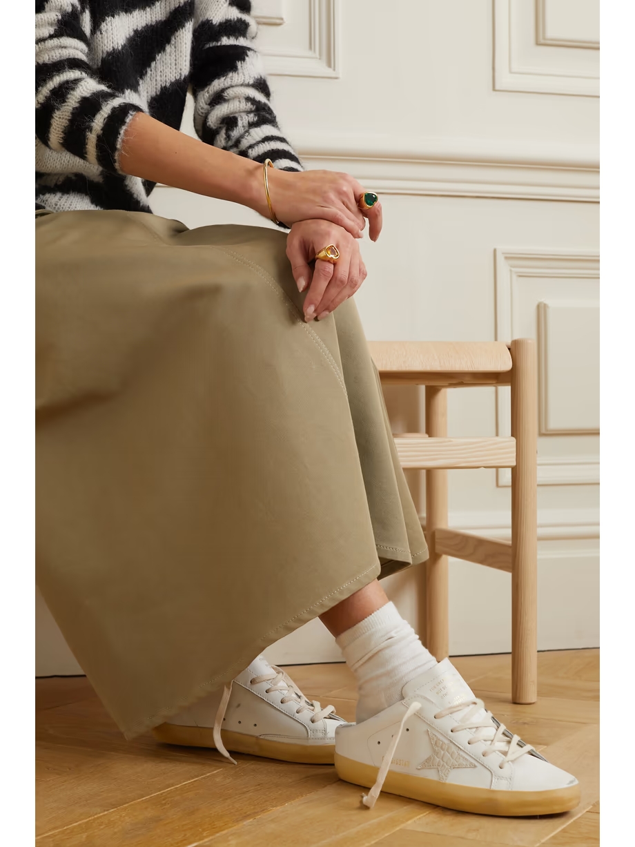 Superstar Sabot distressed leather slip-on sneakers Superstar Sabot distressed leather slip-on sneakers