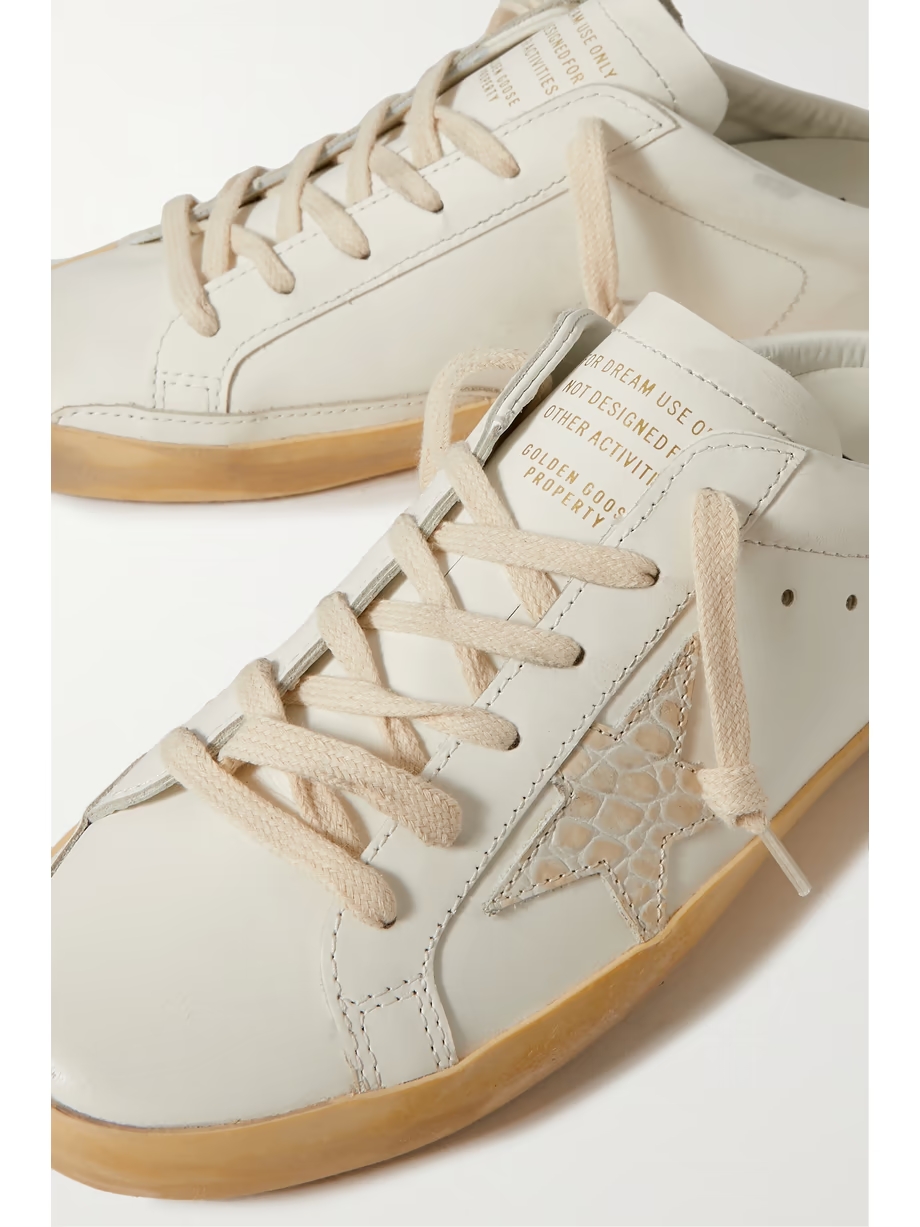 Superstar Sabot distressed leather slip-on sneakers Superstar Sabot distressed leather slip-on sneakers