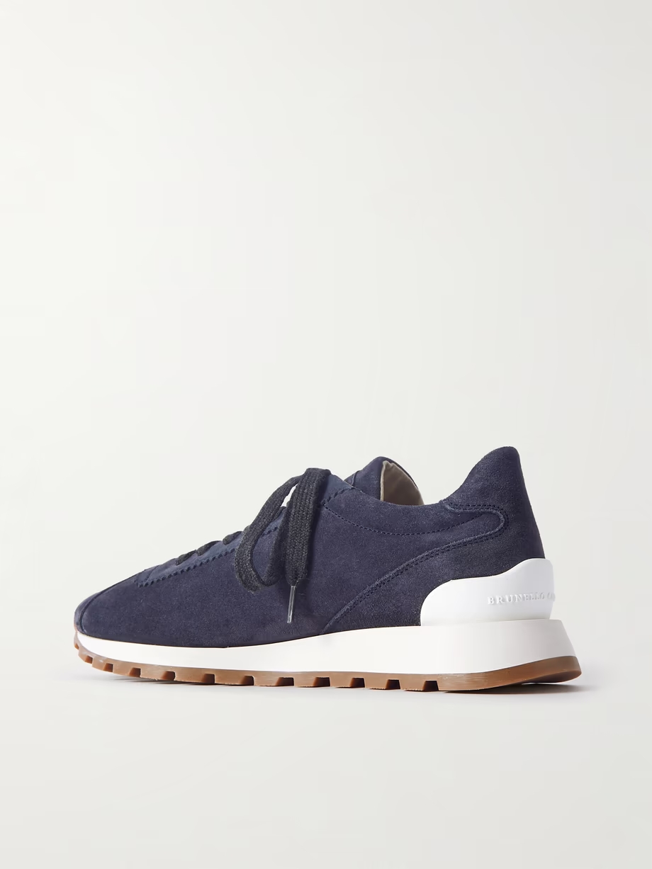 Bead-embellished suede sneakers Bead-embellished suede sneakers