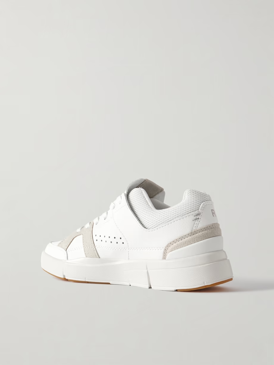 The Roger Clubhouse faux suede-trimmed faux leather sneakers The Roger Clubhouse faux suede-trimmed faux leather sneakers