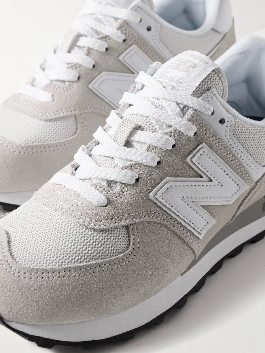 574 leather-trimmed suede and mesh sneakers 574 leather-trimmed suede and mesh sneakers