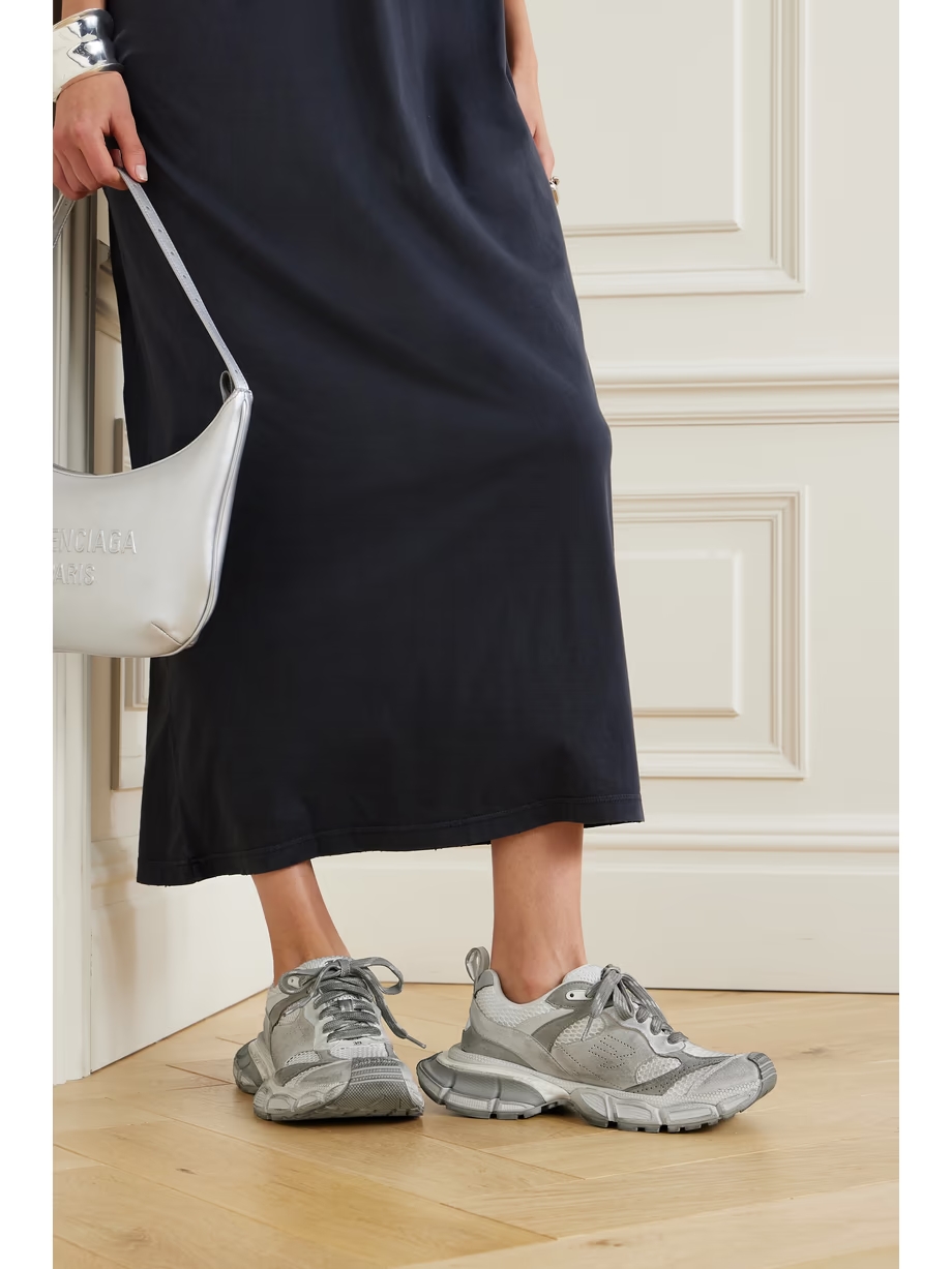 3XL suede and mesh sneakers