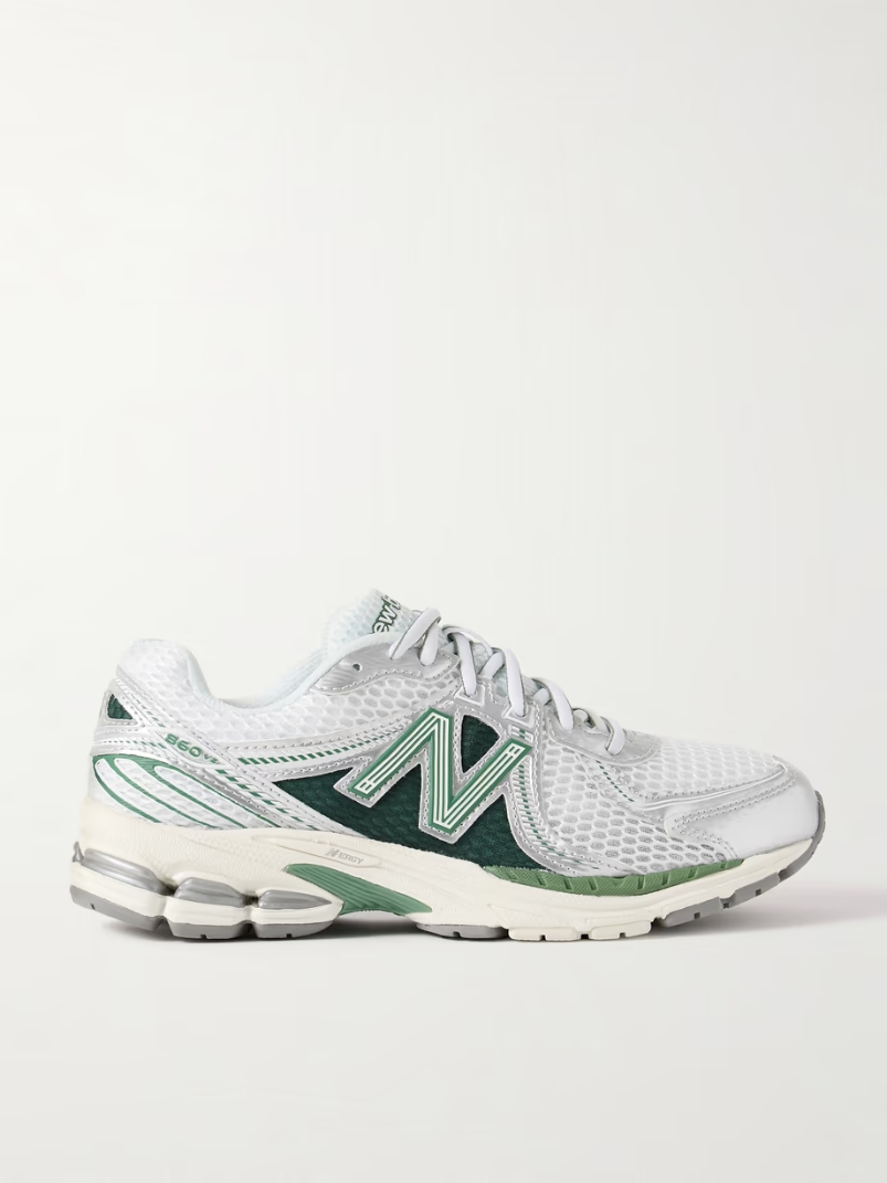 Northern Lights 860v2 leather and rubber-trimmed mesh sneakers Northern Lights 860v2 leather and rubber-trimmed mesh sneakers