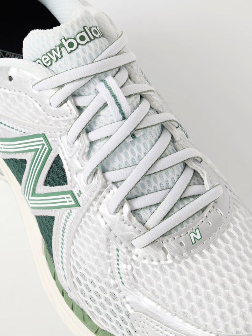 Northern Lights 860v2 leather and rubber-trimmed mesh sneakers Northern Lights 860v2 leather and rubber-trimmed mesh sneakers