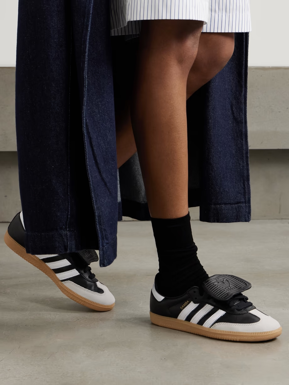 Samba LT nubuck-trimmed leather sneakers Samba LT nubuck-trimmed leather sneakers