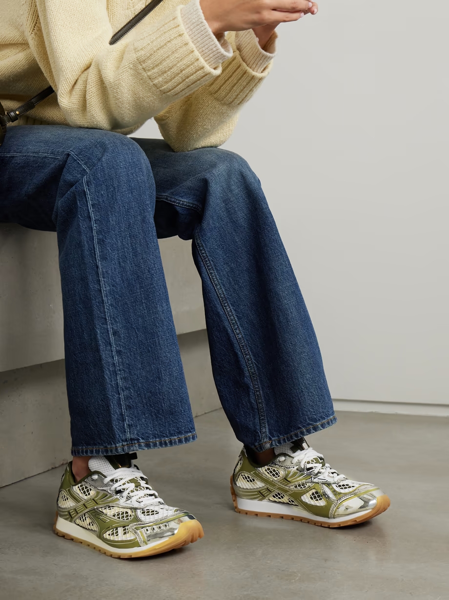 Orbit metallic rubber, mesh and fishnet sneakers Orbit metallic rubber, mesh and fishnet sneakers