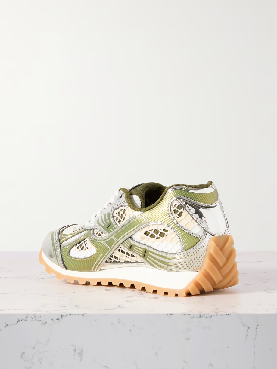 Orbit metallic rubber, mesh and fishnet sneakers Orbit metallic rubber, mesh and fishnet sneakers