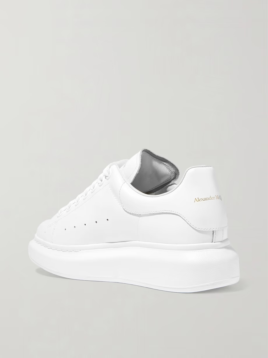 Leather exaggerated-sole sneakers Leather exaggerated-sole sneakers