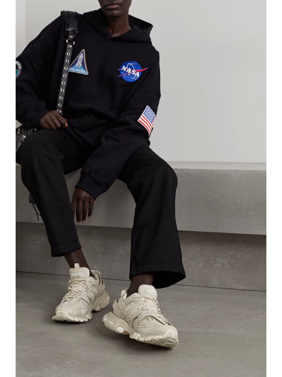 Track logo-detailed mesh and rubber sneakers Track logo-detailed mesh and rubber sneakers