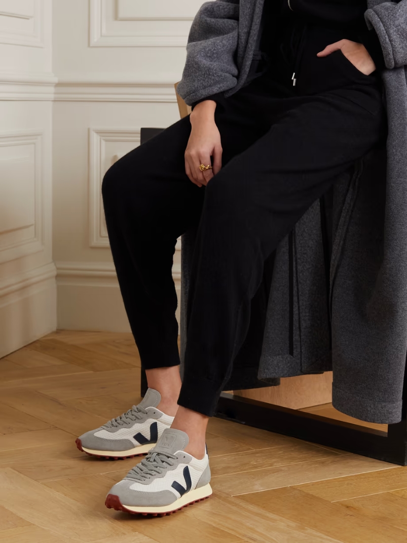 + NET SUSTAIN Rio Branco leather-trimmed suede and mesh sneakers + NET SUSTAIN Rio Branco leather-trimmed suede and mesh sneakers