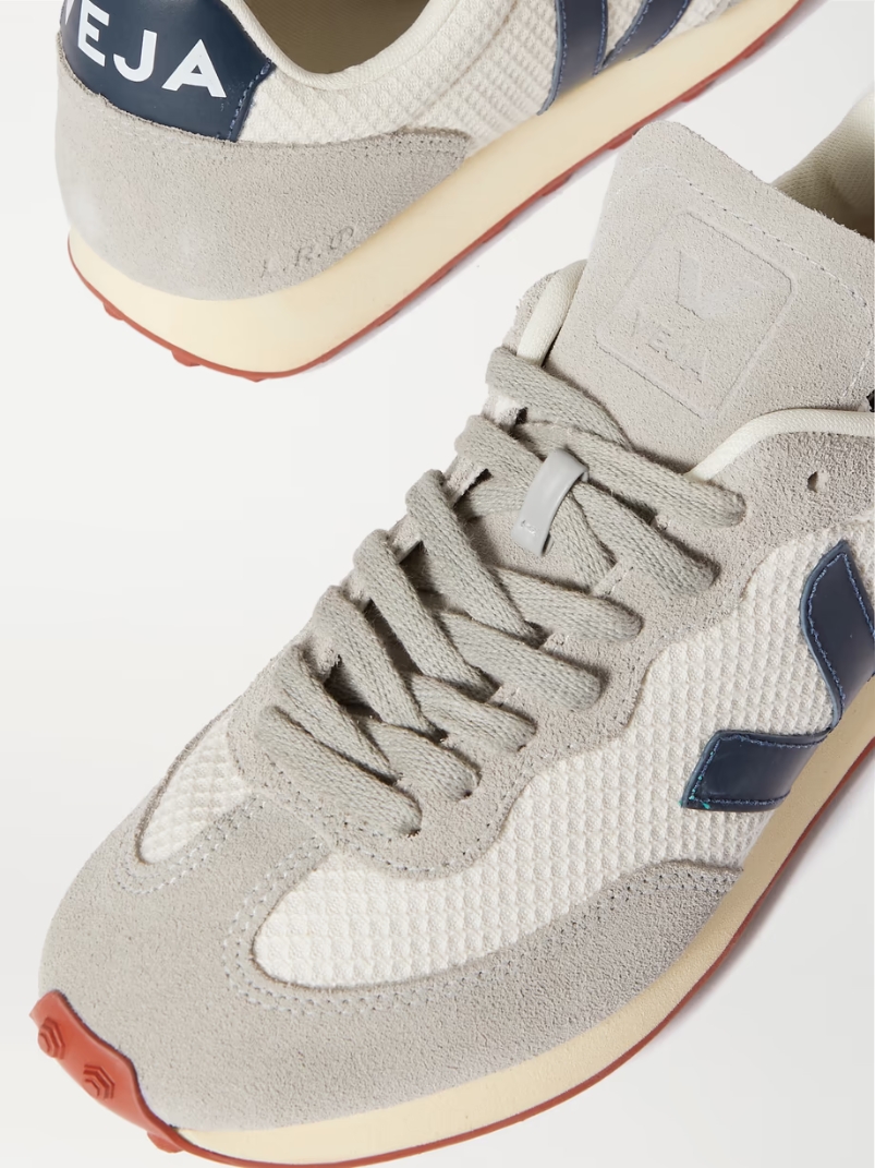 + NET SUSTAIN Rio Branco leather-trimmed suede and mesh sneakers + NET SUSTAIN Rio Branco leather-trimmed suede and mesh sneakers