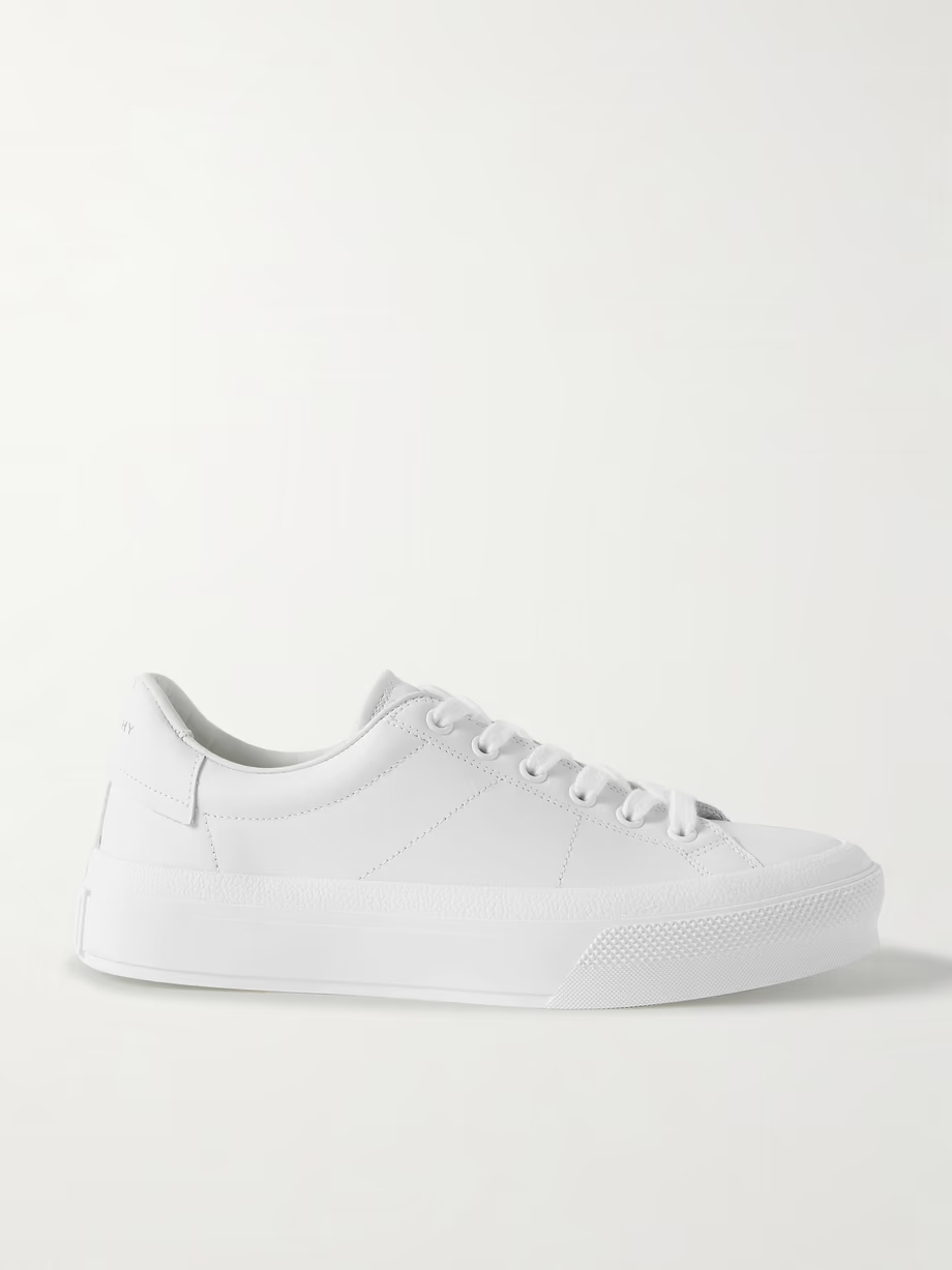 City Court logo-detailed leather sneakers City Court logo-detailed leather sneakers