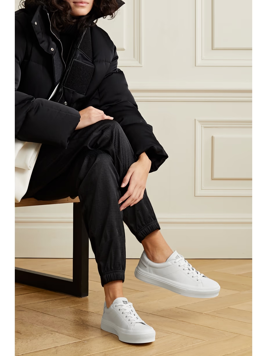 City Court logo-detailed leather sneakers City Court logo-detailed leather sneakers